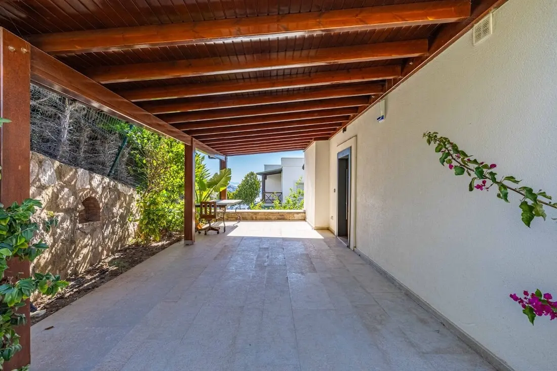 Shaded terrace